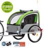 Fischer 86388 Children's Bicycle Trailer with Suspension TV/GS Tested Green/Charcoal view 2
