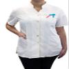CHARLENE Anna Jacket Short-Sleeve Salon Uniform (DS Logo) | Hair Stylist Nylon | Water-Repellant | Machine Wash | Snap Closure (XL, WHITE) view 1