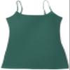 Active Basic Women's Long Cami w/Built in Bra Adjustable Strap - 2 Pack - Black, Green, Small view 3