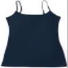 Active Basic Women's Long Cami w/Built in Bra Adjustable Strap - 2 Pack - Navy, Brown, Small view 2