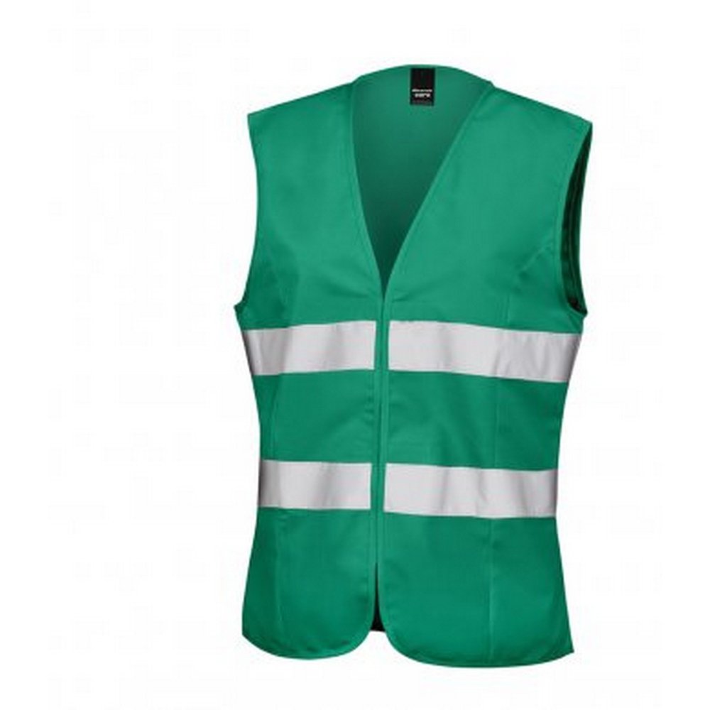 Result Core Womens/Ladies Sleeveless Hi Vis Vest (2 US) (Paramedic Green)