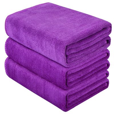 HOPESHINE Microfiber Sports Towel Fast Drying Gym Towels 3-Pack 16inch X 32inch (Purple 3-Pack, 16inch X 32inch)