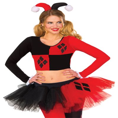 Rubie's Women's DC Comics Harley Quinn Crop Top Medium/Large