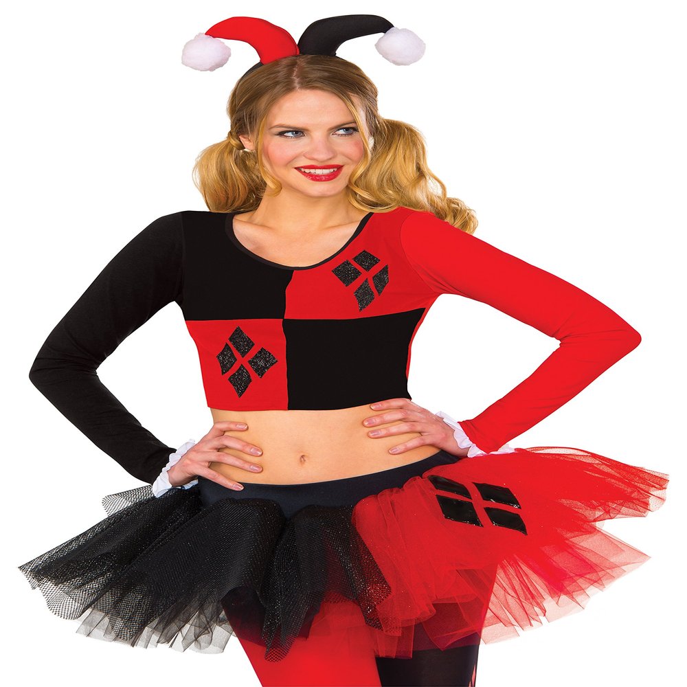 Rubie's Women's DC Comics Harley Quinn Crop Top Medium/Large