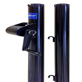 Pair of 2 7/8 Black Round Pickleball Posts, Model: , Sport & Outdoor
