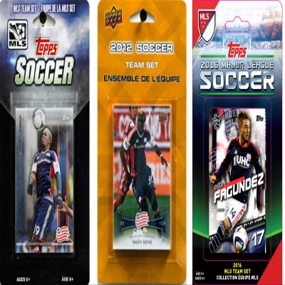 MLS New England Revolution 3 Different Trading Card Sets, White