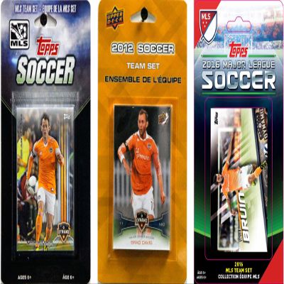MLS Houston Dynamo 3 Different Trading Card Sets, White