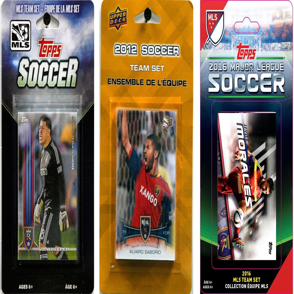 MLS Real Salt Lake 3 Different Trading Card Sets, White
