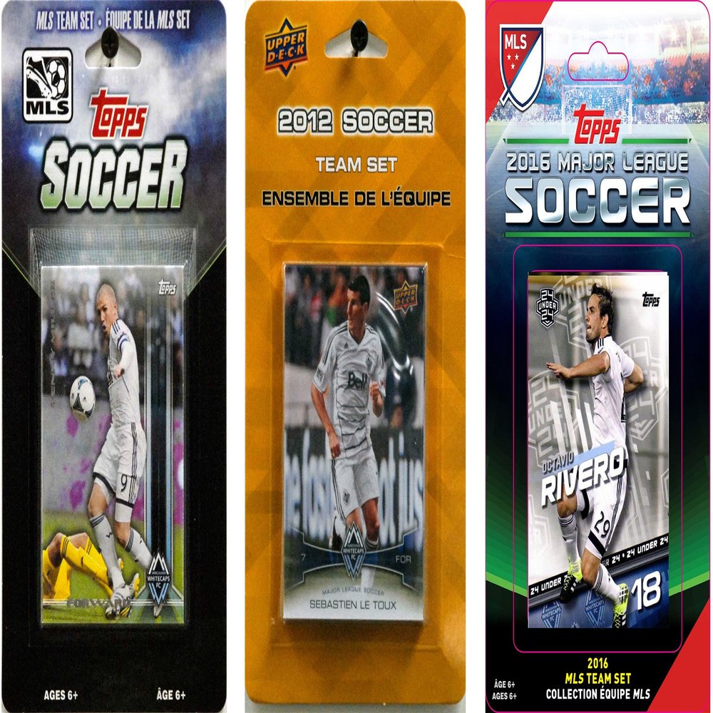 MLS Vancouver Whitecaps 3 Different Trading Card Sets, White