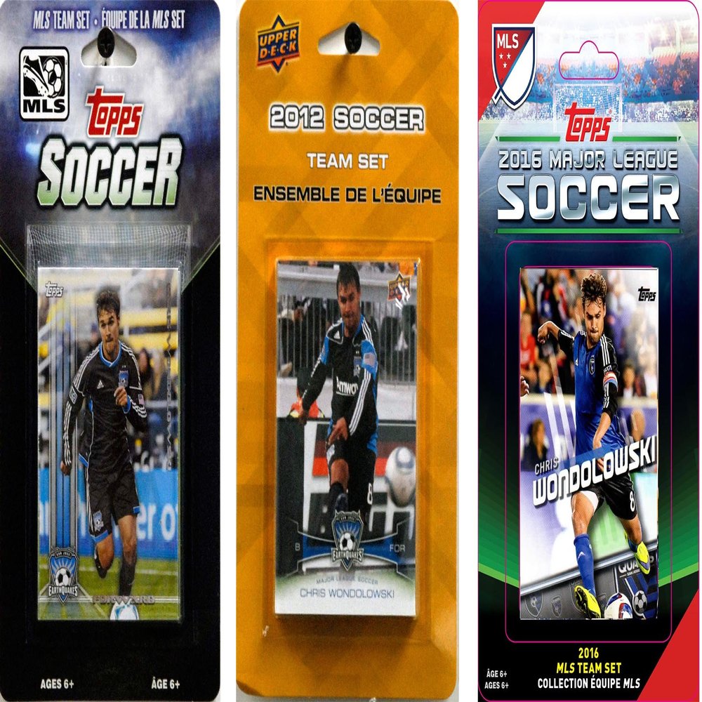 MLS San Jose Earthquakes 3 Different Trading Card Sets, White