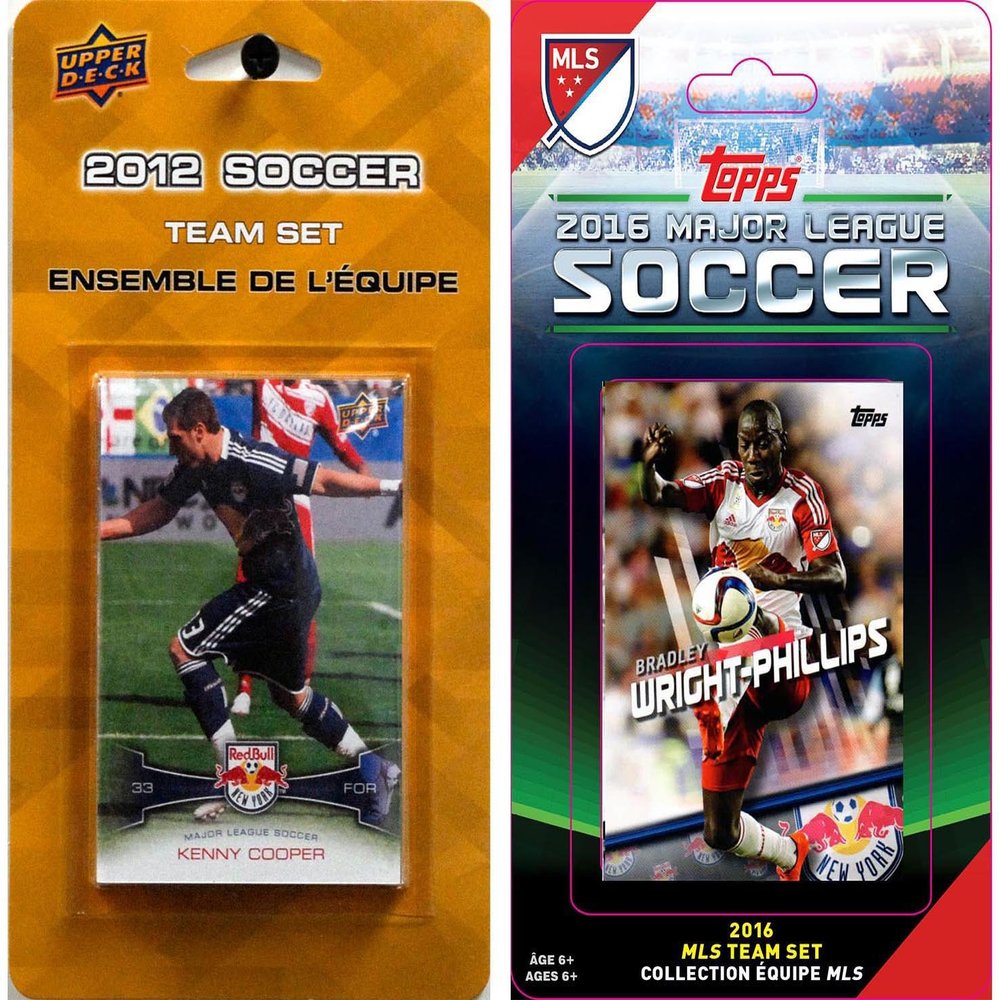 MLS New York Red Bulls 2 Different Trading Card Sets, White