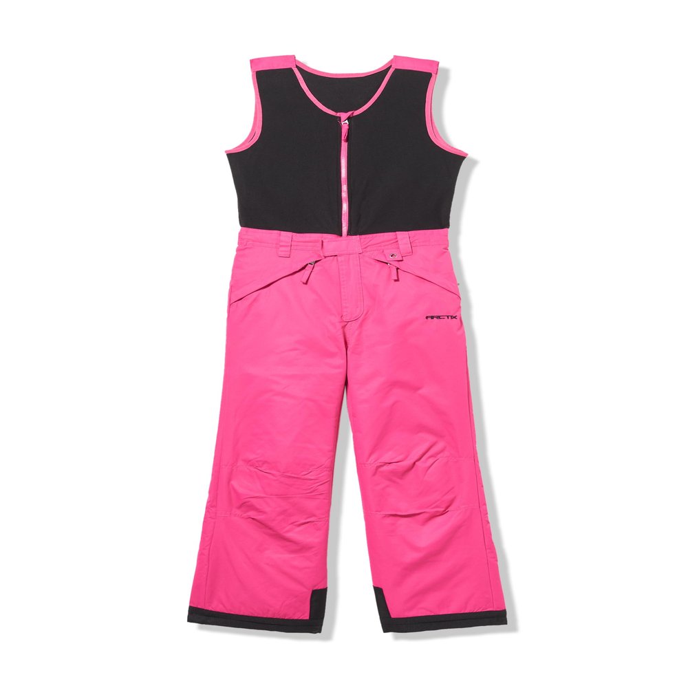 Arctix Kids Limitless Fleece Top Bib Overalls, Fuchsia, Small
