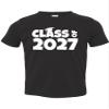 ALLNTRENDS Toddler T Shirt Class of 2027 Kids Funny T Shirt (5/6, Black) view 1