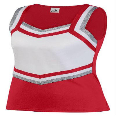 Augusta Sportswear Girls' Pike Shell, Red/White/Metallic Silver, Large