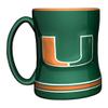 NCAA Miami Hurricanes Sculpted Relief Mug, 14-ounce view 1