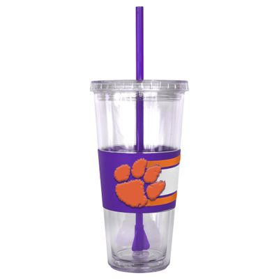 NCAA Clemson Tigers Hype Straw Tumbler, 22-ounce