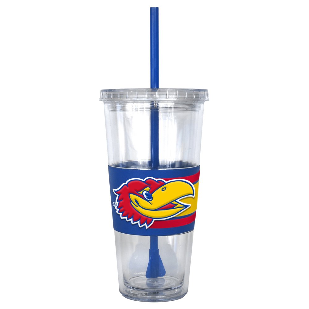 NCAA Kansas Jayhawks Hype Straw Tumbler, 22-ounce