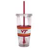 NCAA Virginia Tech Hokies Hype Straw Tumbler, 22-ounce view 2
