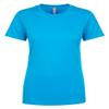 Next Level Women's 1X1 Rib Collar Jersey T-Shirt, Turquoise, X-Large view 1