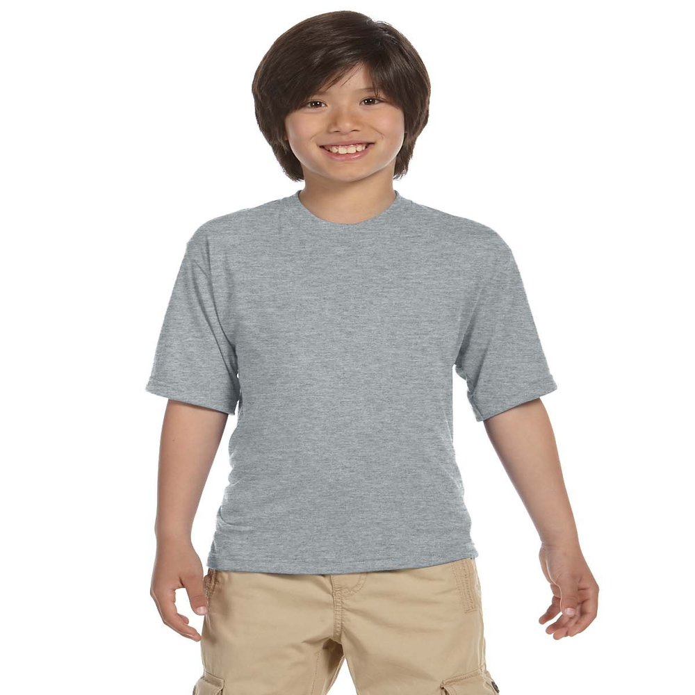 Jerzees Big Boys Crewneck Collar Sport T-Shirt, Athletic Heather, Medium