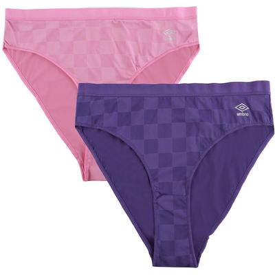 Umbro Women's Performance Assorted 2 Pack Bikini Panties - Crazy Pink/Purple - Medium