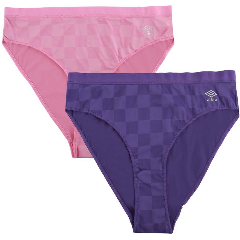 Umbro Women's Performance Assorted 2 Pack Bikini Panties - Crazy Pink/Purple - Medium