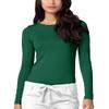Adar Underscrubs for Women - Long Sleeve Underscrub Comfort Tee - 2900 - Hunter Green - 3X view 1