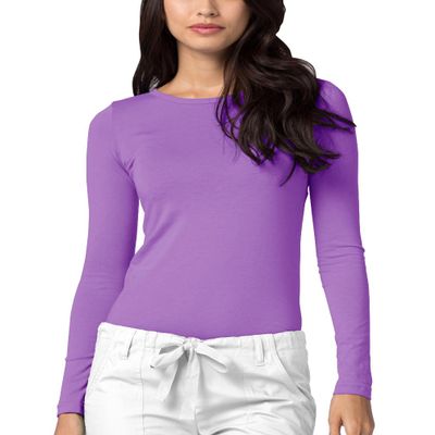 Adar Uniforms Underscrubs for Women - Long Sleeve Underscrub Comfort Tee 2900 Lavender 2X