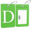 Luggage Tag Initial  Fully Bendable Tag w/Stainless Steel Loop (Letter D) view 2