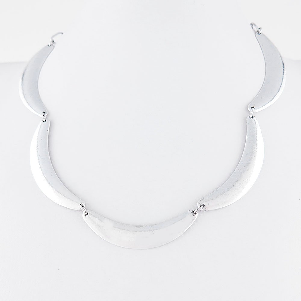 2 Pieces Necklace Pendent Jewelry Fashion Decoration Costume Retro Jewellery Collier Long Chain R6NP7 Silver Bend String