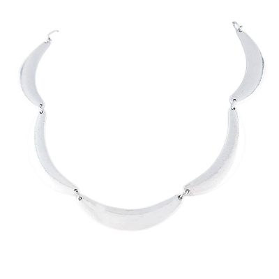 5 Pieces Necklace Pendent Jewelry Fashion Decoration Costume Retro Jewellery Collier Long Chain R6NP7 Silver Bend String