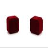KINGWEDDING Flocked Earring Gift Boxes Jewelry Box,Rings Boxes (Red) view 2