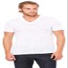 Bella+Canvas Comfortable V-Neck Soft Fitted Jersey T-Shirt, White Slub, Large view 1