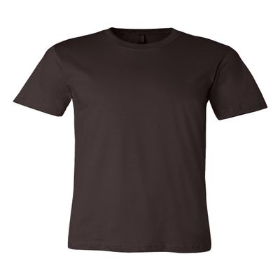 Bella Canvas Men's Taped Shoulders Crewneck T-Shirt, Brown, XXXX-large