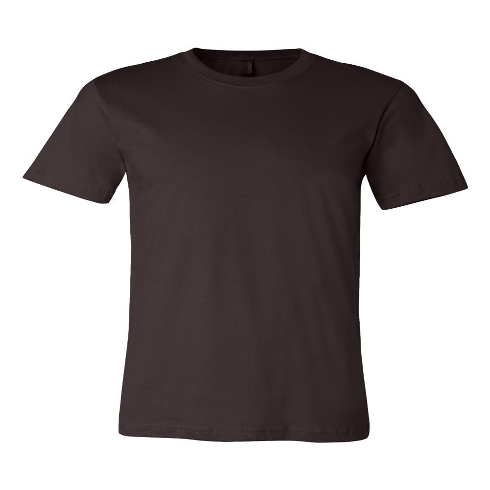 Bella Canvas Men's Taped Shoulders Crewneck T-Shirt, Brown, XXXX-large