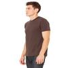 Bella Canvas Men's Taped Shoulders Crewneck T-Shirt, Brown, XXXX-large view 4