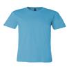 Bella Canvas Men's Taped Shoulders Crewneck T-Shirt, Turquoise, XXX-Large view 1