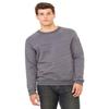 Bella+Canvas Men's Sponge Crew Neck Sweatshirt, Dark Grey Marble Fleece, X-Small view 1