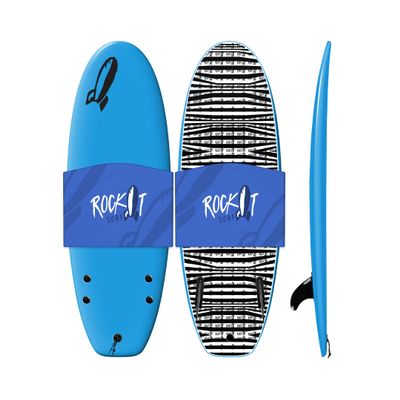 Rock-It 4'10" CHUB Soft Top Surfboard, Kids Surfboard, Mini Surfboard, Innovative Design Easy to Paddle and Maneuverable Small Surfboard and Beginner Surfboard (Blue)