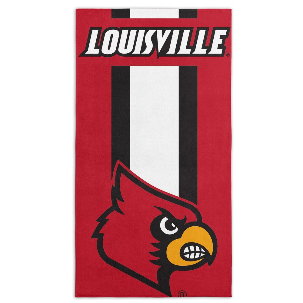 Northwest The Company NCAA Louisville Cardinals Beach Towel, 30" x 60", Zone Read