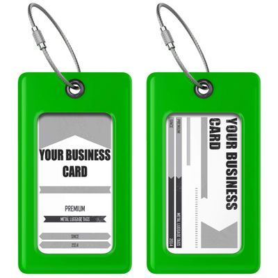 Luggage Tags Business Card Holder by TUFFTAAG - Durable Travel ID Bag Tag, Secure & Flexible, Perfect for Suitcases, Backpacks, and Carry-Ons, Easy Identification