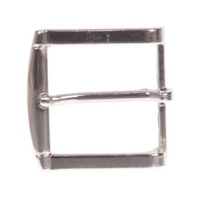 1 1/2" (38 mm) Single Prong Square Belt Buckle Color: Silver