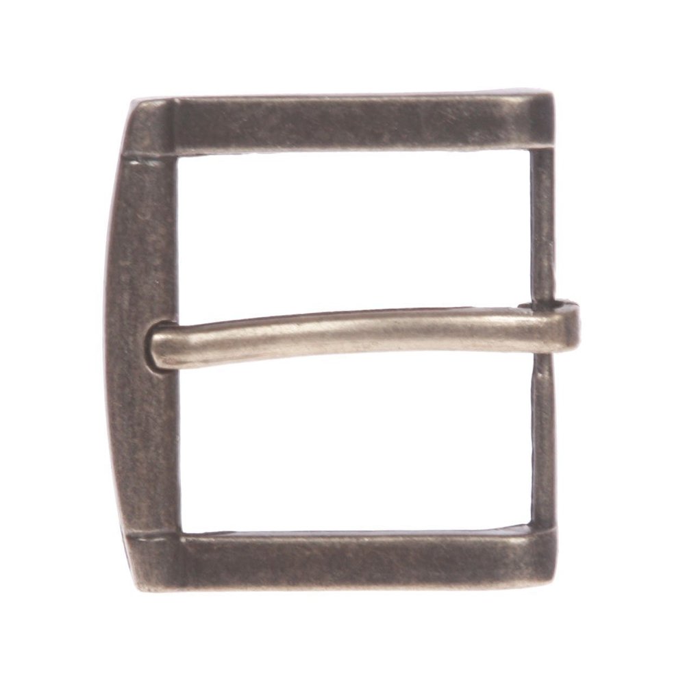 1 1/2" (38 mm) Single Prong Square Belt Buckle Color: Antique Silver
