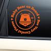 Nashville Decals Baby Bear On Board Boy Vinyl Decal Laptop Car Truck Bumper Window Sticker - Orange view 1