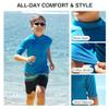Kanu Surf Big Boys' Fiji UPF 50+ Sun Protective Rashguard, Royal, X-Small (6) view 3
