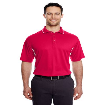 8406 UltraClub Men's Sport 2-Tone Polo , Red/ White , X-Large