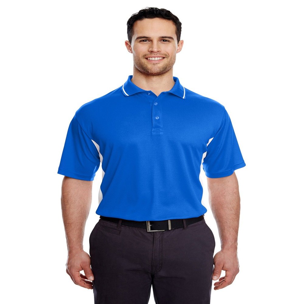8406 UltraClub Men's Sport 2-Tone Polo , Royal/ White , 3X-Large