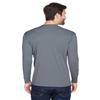 UltraClub Adult Cool Dry Sport Long-Sleeve Interlock T-Shirt 3XL CHARCOAL view 3