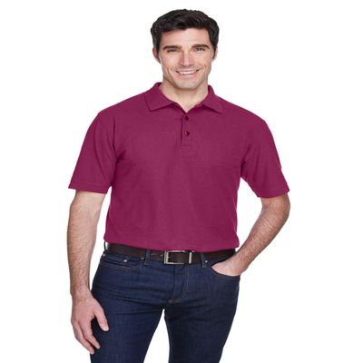 UltraClub Men's Whisper Piqu Polo M WINE