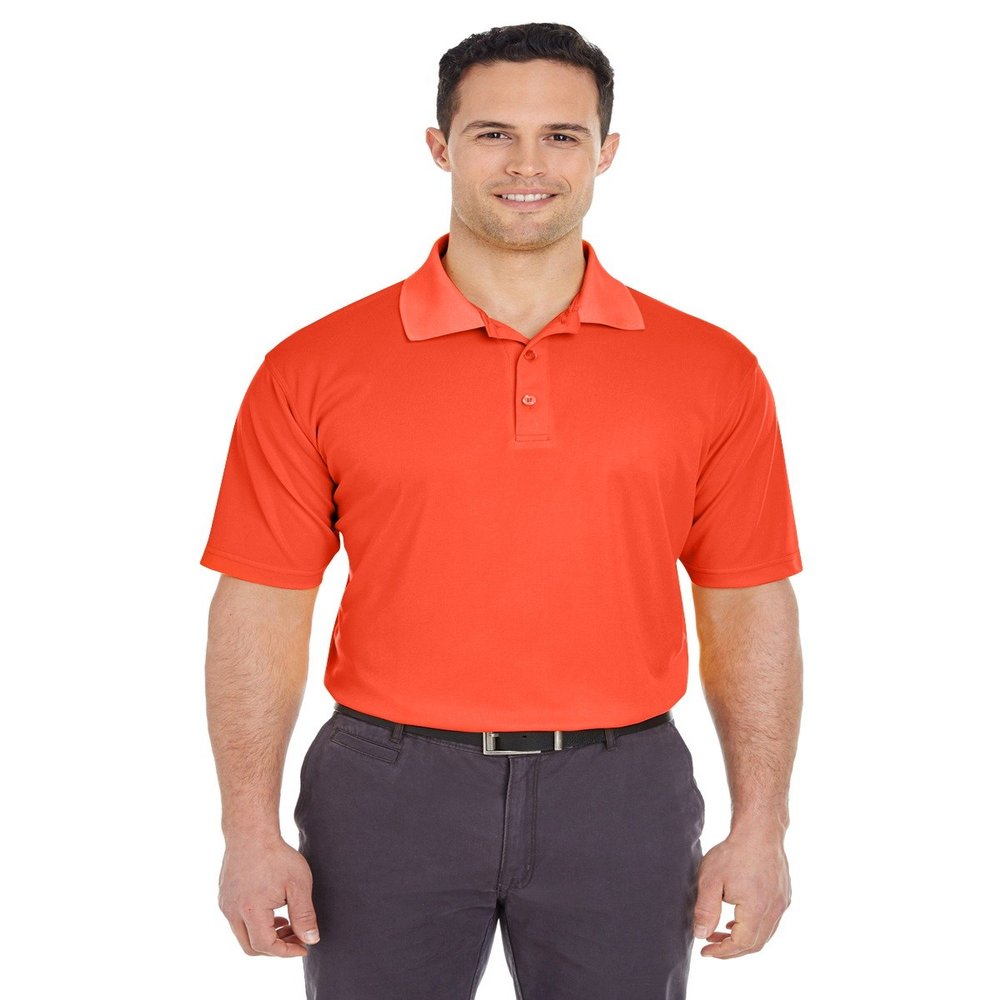 UltraClub Men's Cool & Dry Mesh Piqu Polo 2XL ORANGE